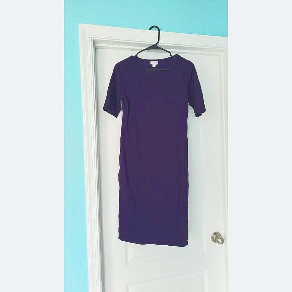 LuLaRoe Julia dress size M violet plum purple